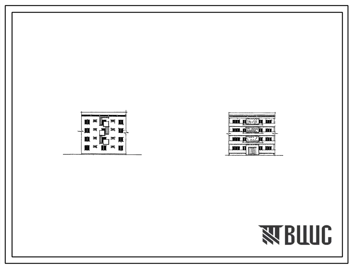 Типовой проект 77-020сп Четырехэтажная блок-секция рядовая на 8 квартир для строительства в районах с сейсмичностью 7 баллов и несейсмичных районах.
