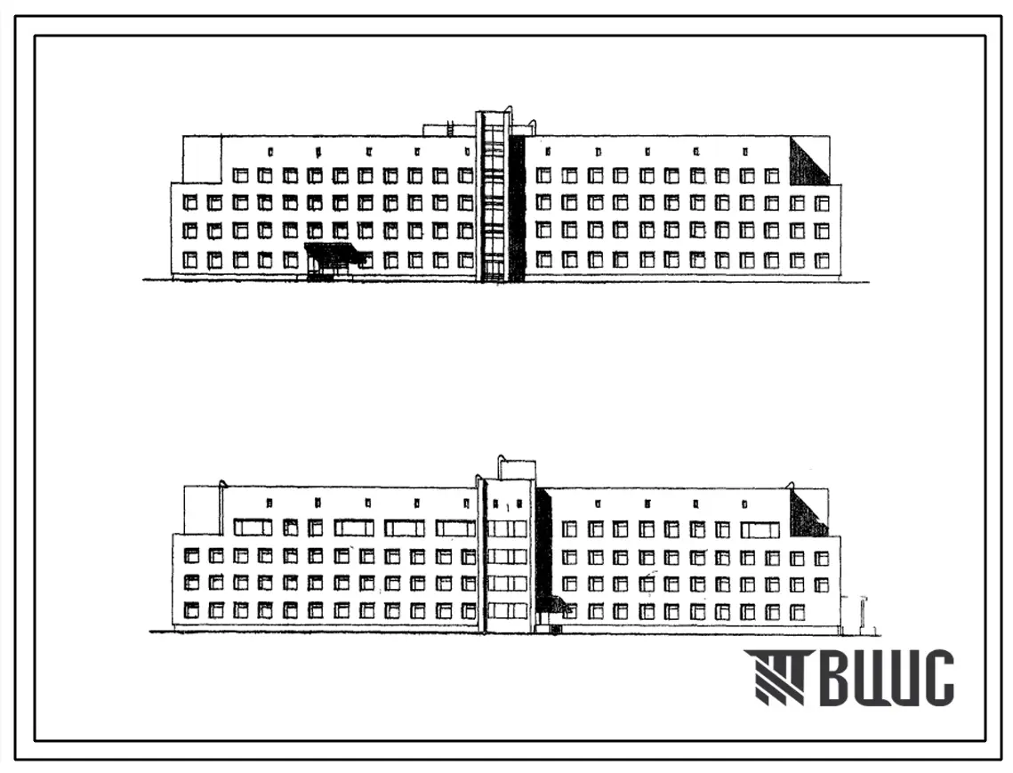 Типовой проект 254-1-34 Хирургический корпус на 150 коек для строительства в 1В климатическом подрайоне, 2 и 3 климатических районах