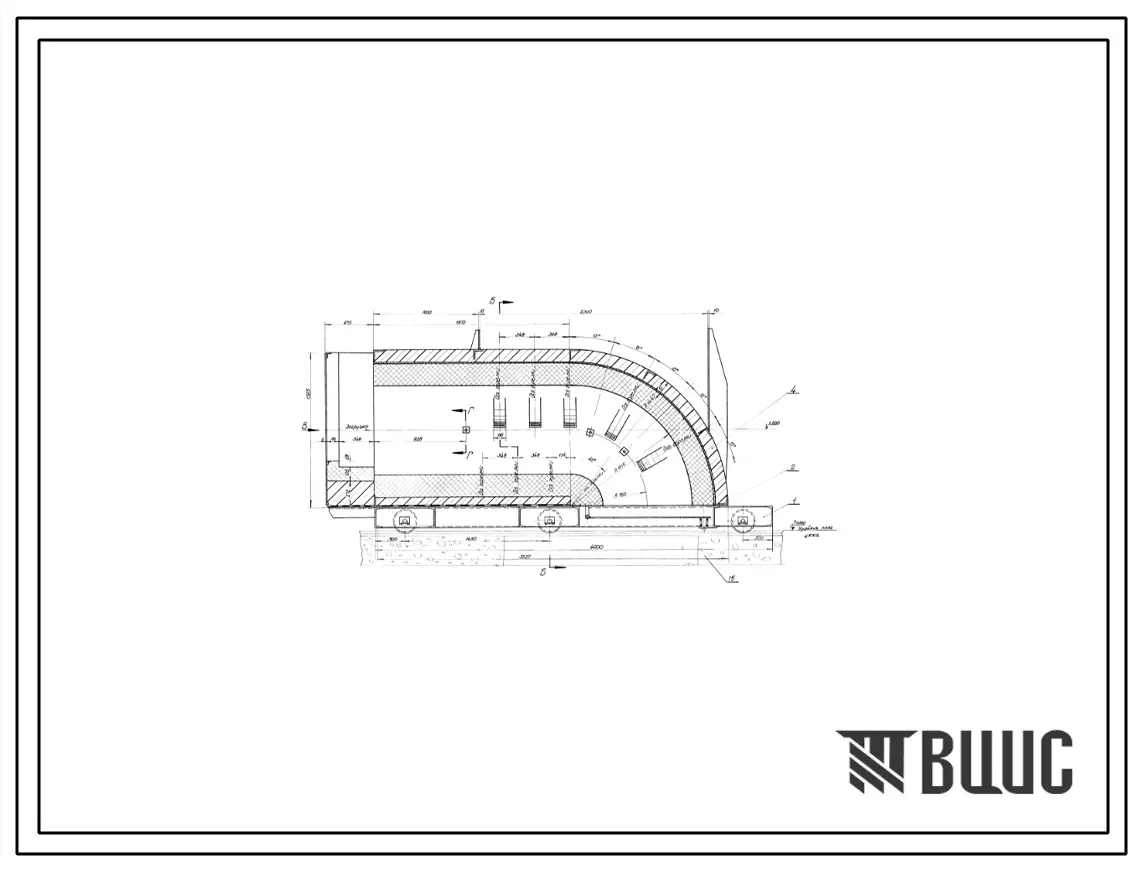Проект Э4761 Печь нагревательная для изготовления отводов D=530; R=1,5D и D=630; R=1D методом непрерывной горячей протяжки на газе