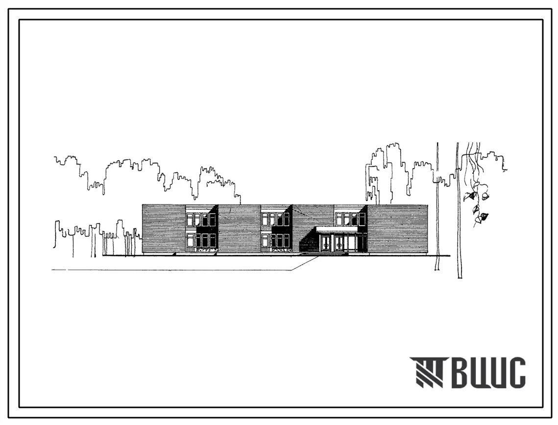 Типовой проект 224-1-180 Восьмилетняя общеобразовательная школа на 8 классов (192 учащихся) с группами продленного дня для строительства в 1В климатическом подрайоне, во 2 и 3 климатических районах.