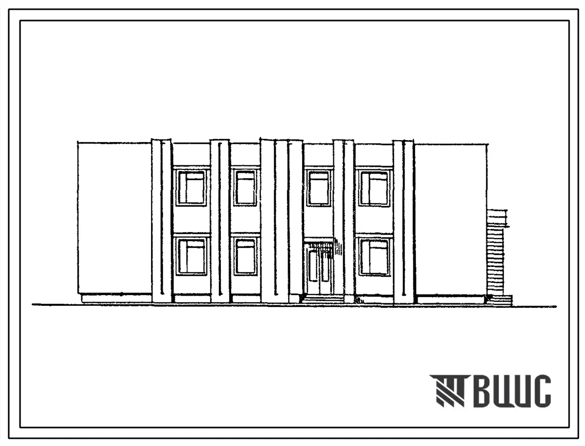 Типовой проект 416-1-185с.87 Контора лесхоза и ЛМС для сейсмических районов Сибири Дальнего Востока, районов БАМа. На 22 служащих. Сейсмичность не более8 баллов