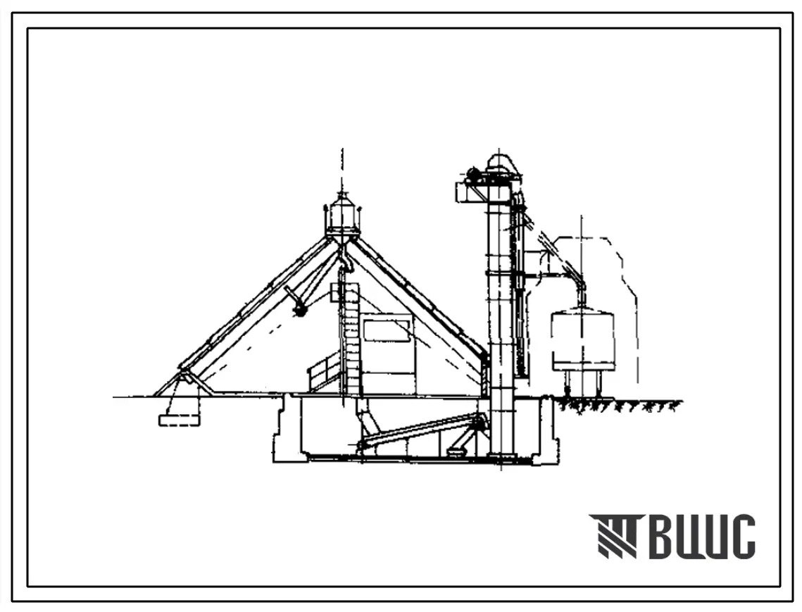 Типовой проект 501-22 Склад сухого песка, железобетонный, шириной 14 м.