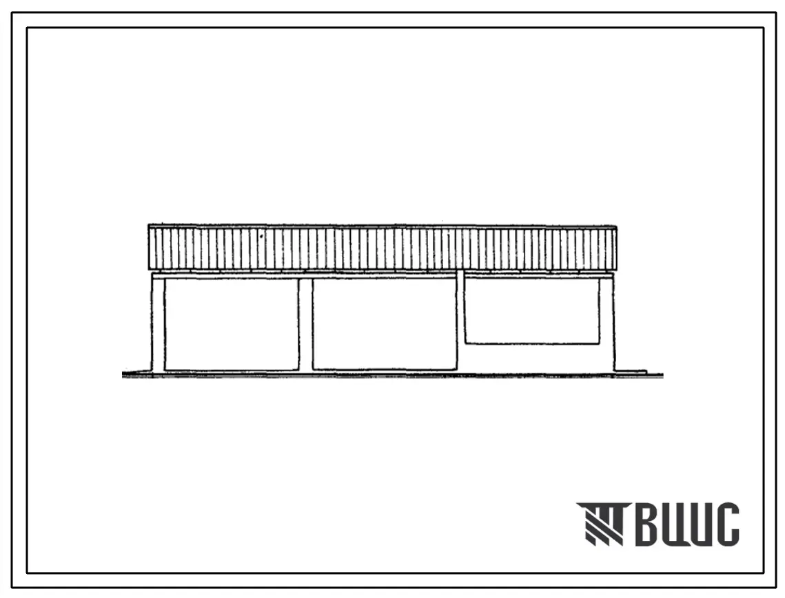 Типовой проект 503-125 Навес для стоянки 3 автомашин, механизмов и хранения кабеля.