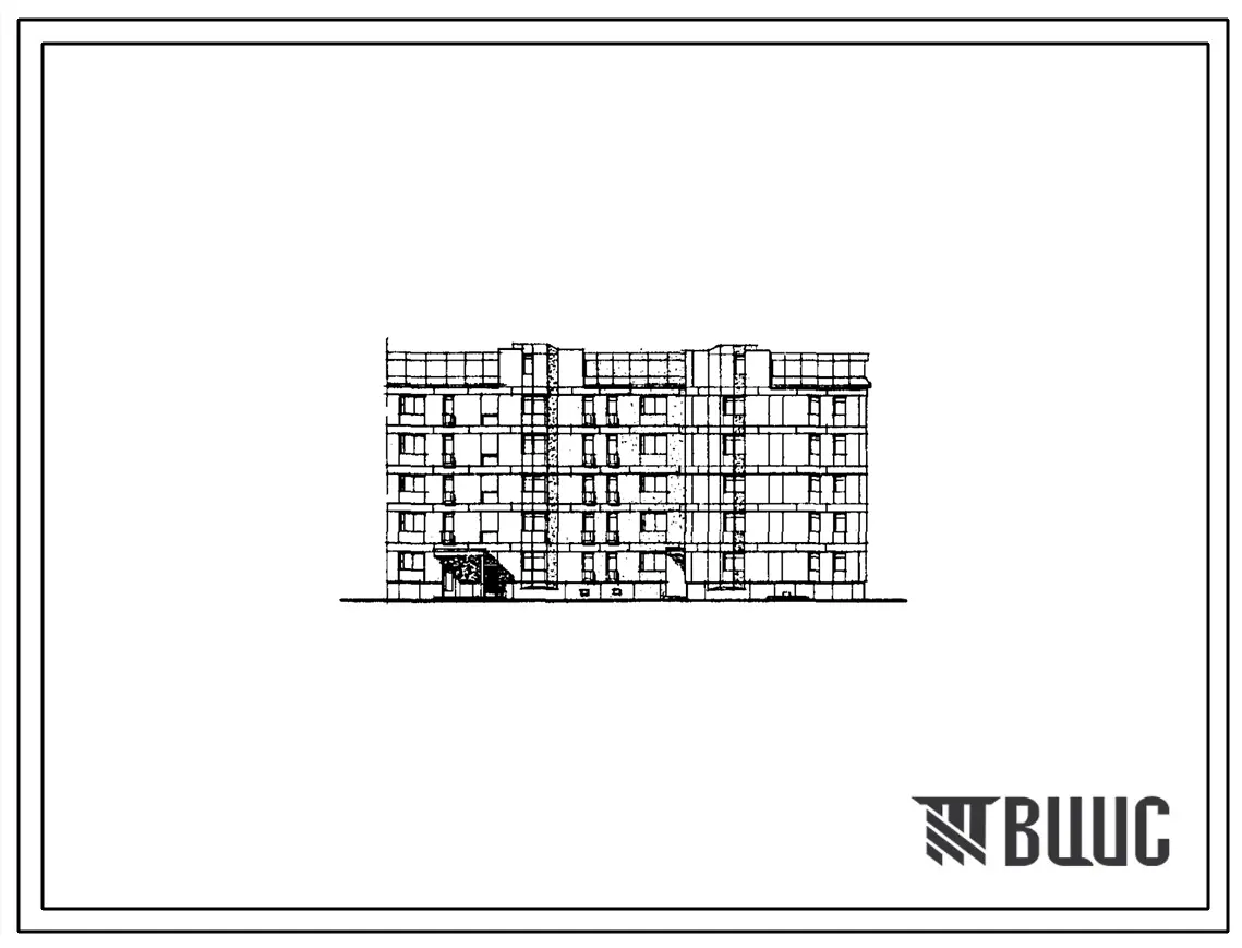 Типовой проект 123-013 Блок-секция пятиэтажная 40-квартирная угловая рядовая с торцевыми окончаниями левая (однокомнатных 1Б — 15, двухкомнатных 2Б — 12, трехкомнатных 3Б — 13). Для строительства в IА, IБ, IГ климатических подрайонах.