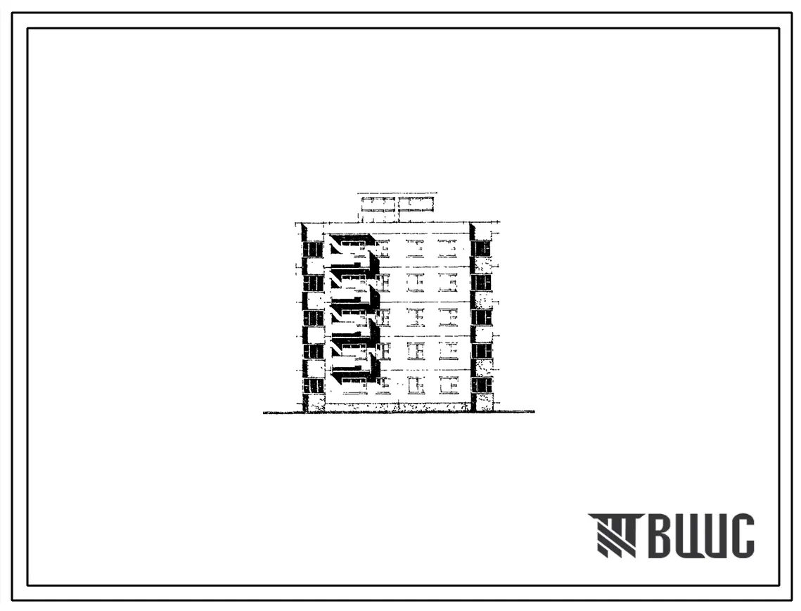 Типовой проект 72-016с/1 Блок-секция пятиэтажная 15 квартирная рядовая левая для Тувинской АССР (однокомнатных 1А-1; трехкомнатных 3Б-14).