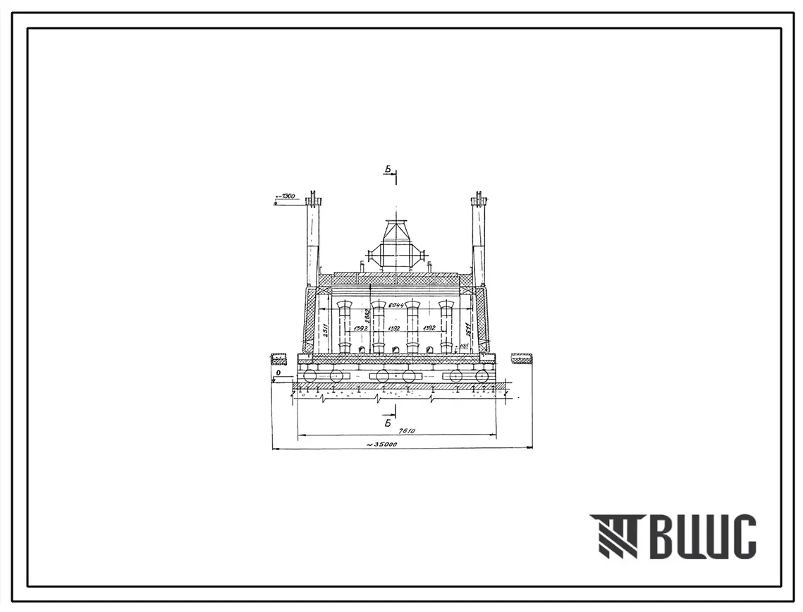 Проект 55178 Печь термическая с выкатным подом размером 3,5х5,1 м, на газе и мазуте с двухсторонней выкаткой пода