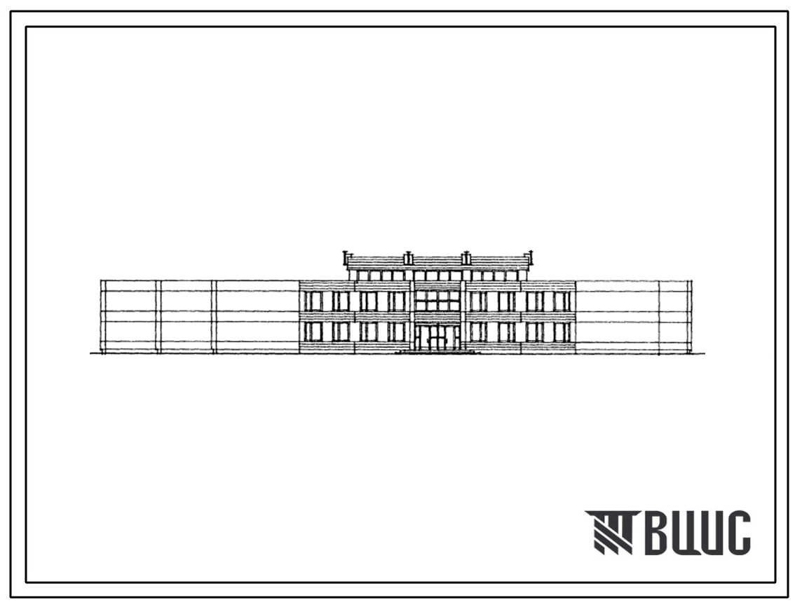 Типовой проект 222-01-637.88 Школа на 11 классов (132 учащихся). Здание двухэтажное. Каркас по серии 1.020-1/83. Стены из однослойных легкобетонных панелей по серии 1.030.1-1.