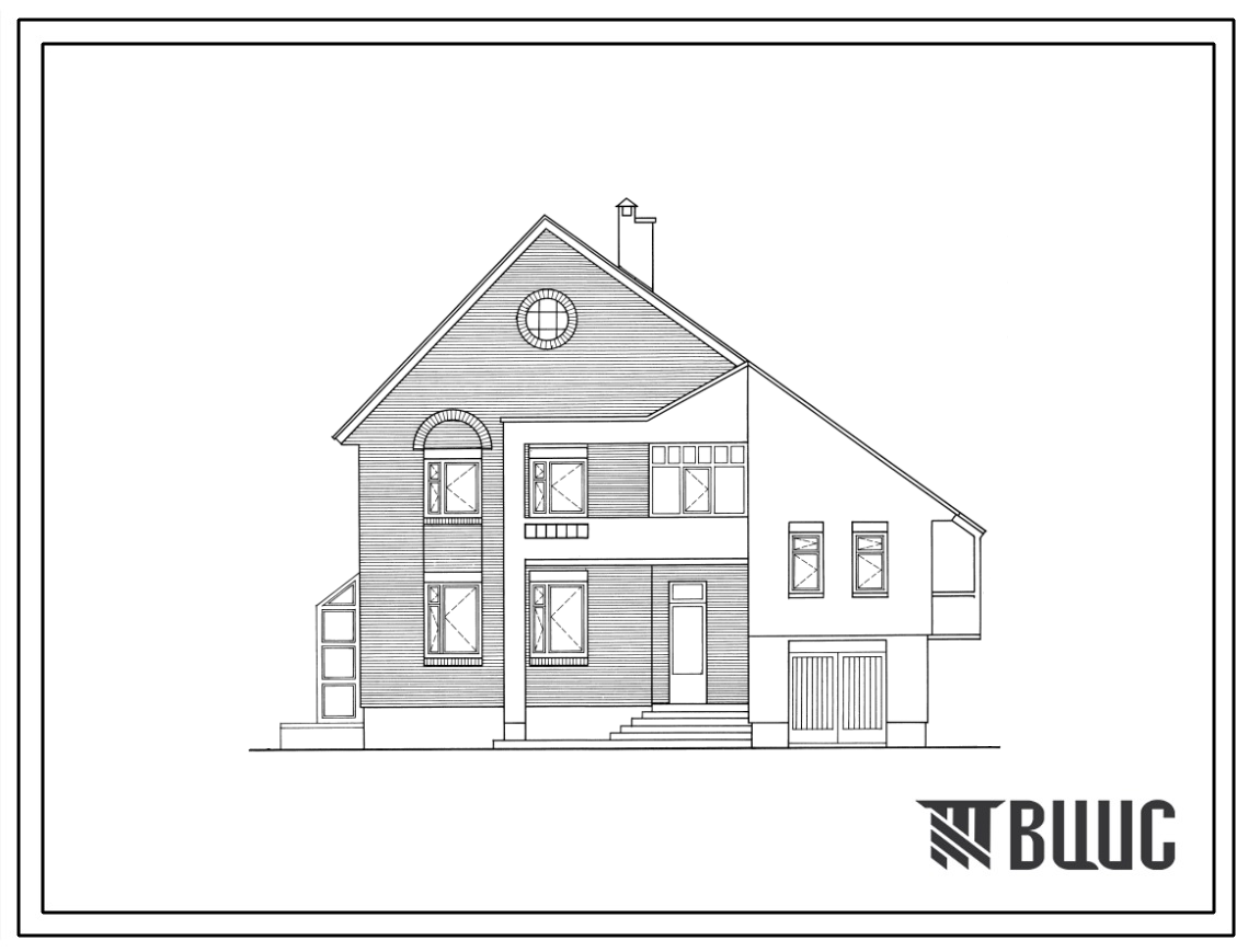 Типовой проект 144-000-918.13.92 Двухэтажный пятикомнатный жилой дом усадебного типа (для строительства в Уральской зоне России)