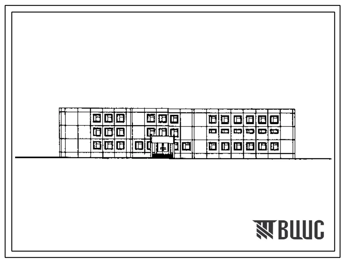 Типовой проект 221-1-440.85 Школа на 13 классов (489-504 учащихся). Здание  трехэтажное. Конструкции по серии 1.090.1-1.  Стены из однослойных керамзитобетонных панелей.