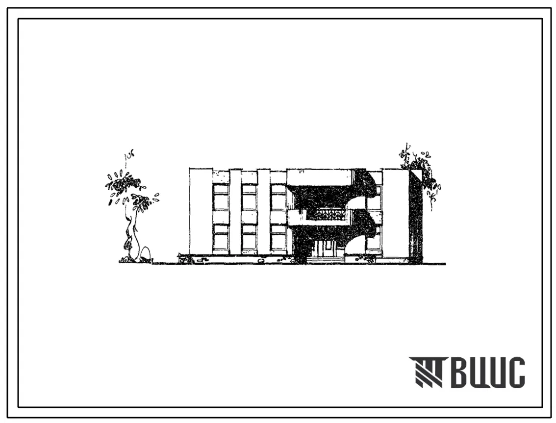 Типовой проект 263-15-38с Сельская библиотека на 25 тыс. томов. Для строительства в 3Б климатическом подрайоне сейсмичностью 7-8 баллов