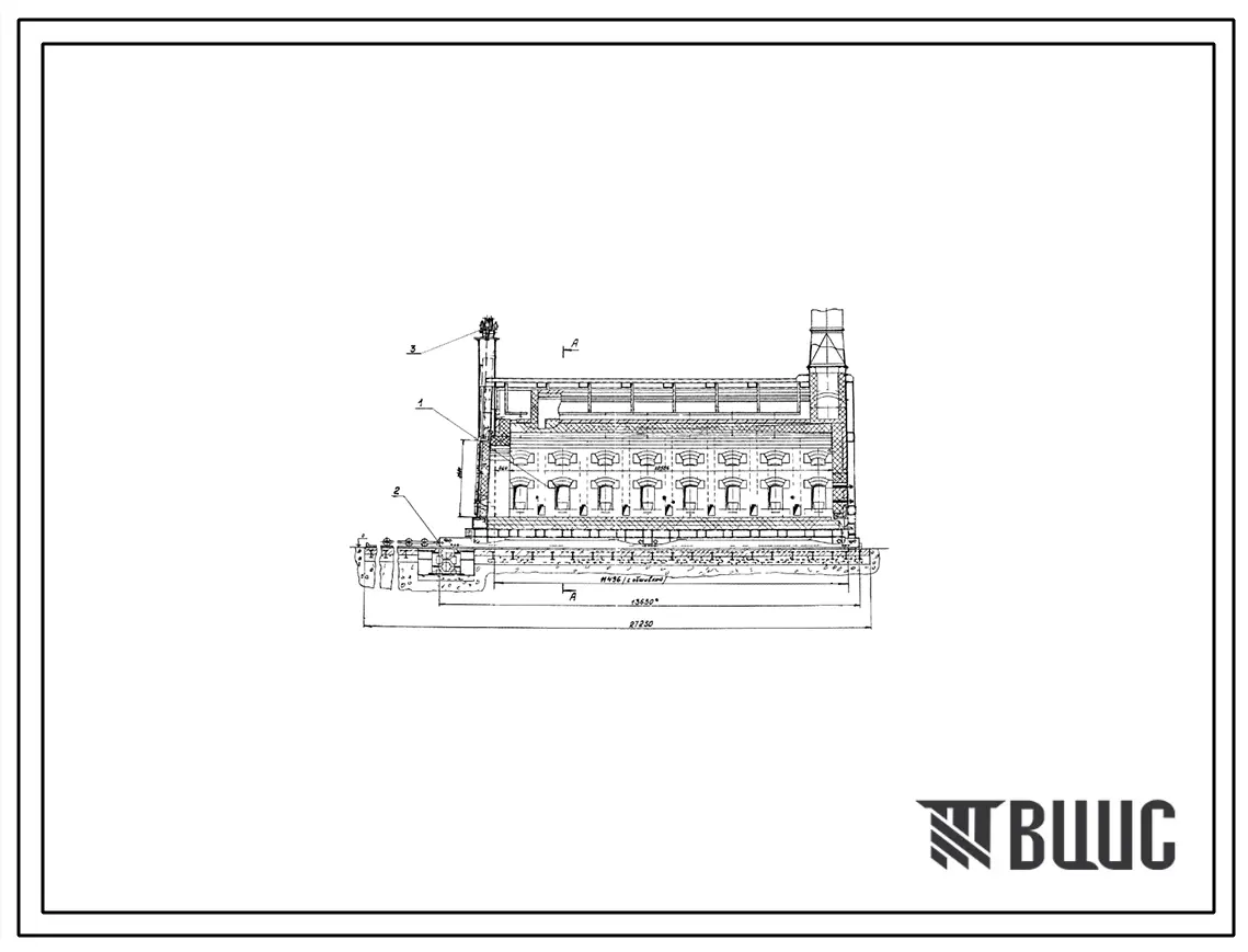 Проект 37860 Печь термическая с выкатным подом, размеры пода 3,5х10,6 м, на смешанном газе
