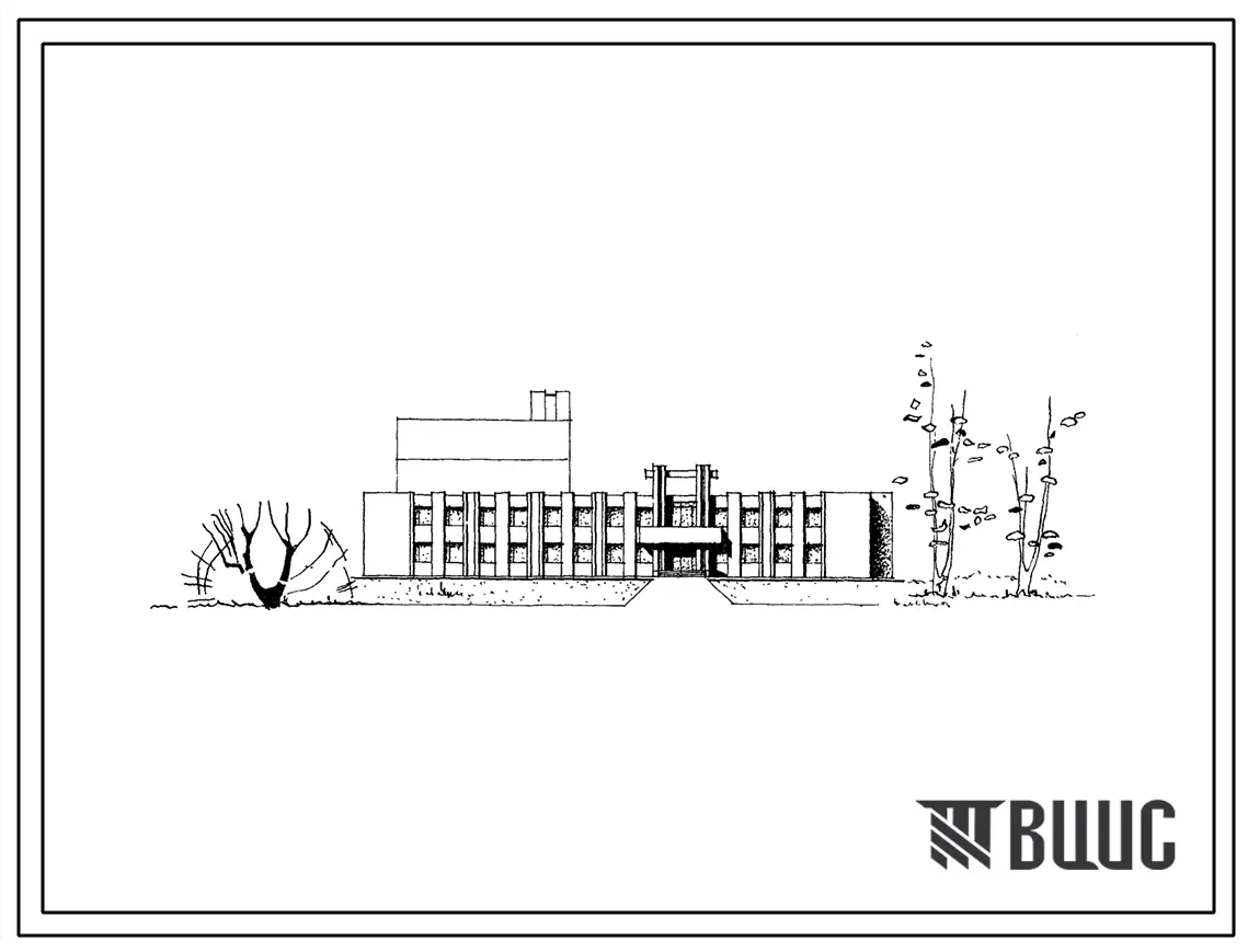 Типовой проект 264-12-121с Сельский дом культуры на 400 мест для строительства в 1В климатическом подрайоне, во 2 и 3 климатических районах с сейсмичностью 7 и 8 баллов