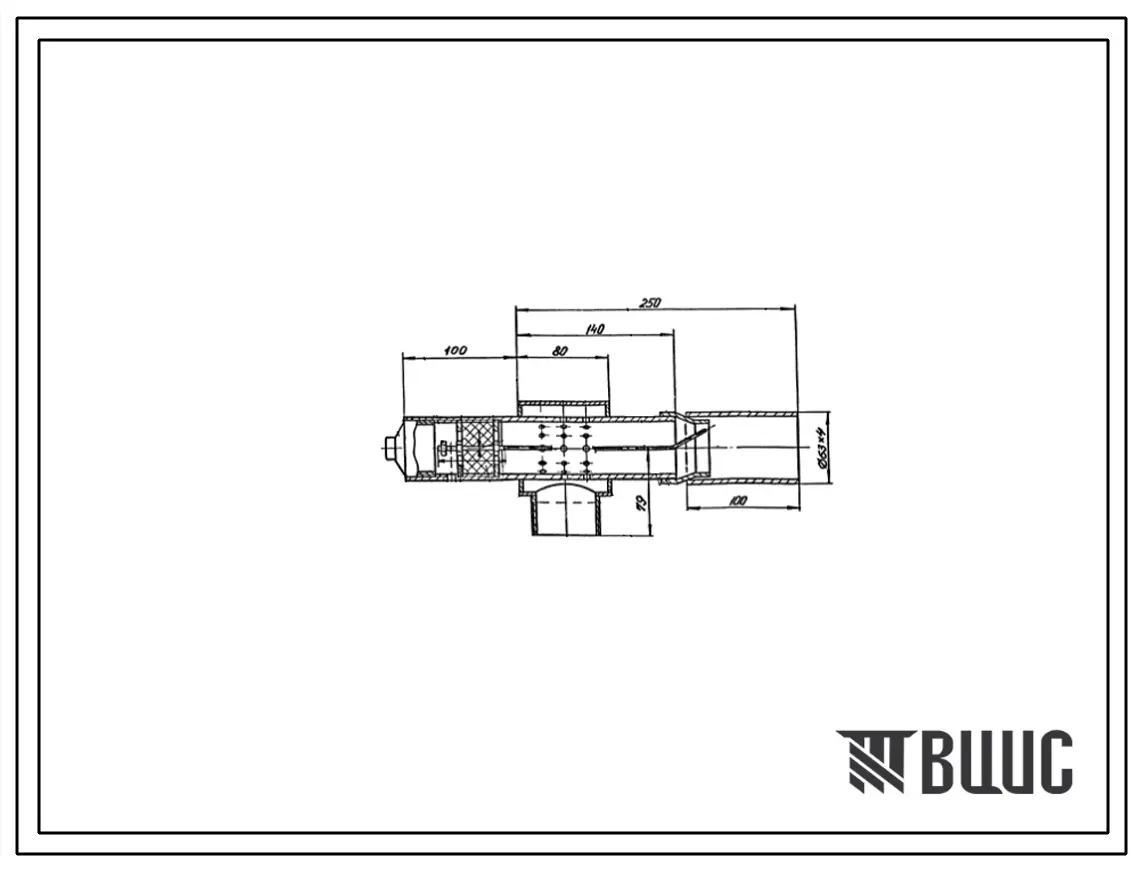 Проект Н7302 Горелка газовая смесительная ГГС-55 с запальным устройством.