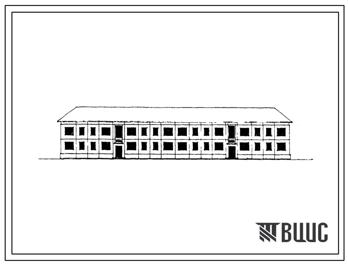 Типовой проект 1-335А-32 Двухсекционный дом на 32 квартиры для малосемейных.