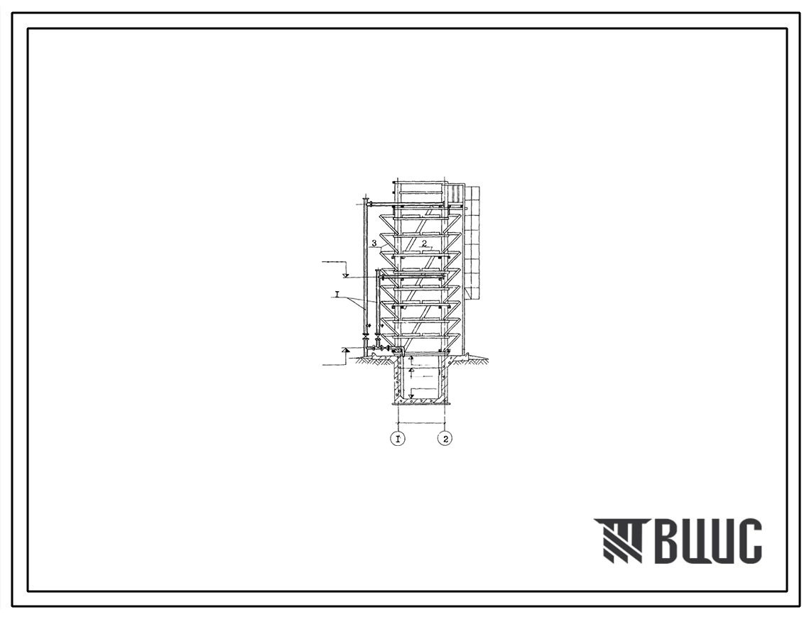 Типовой проект 901-6-57 Градирня открытого типа с капельным оросителем площадью 4 м.кв