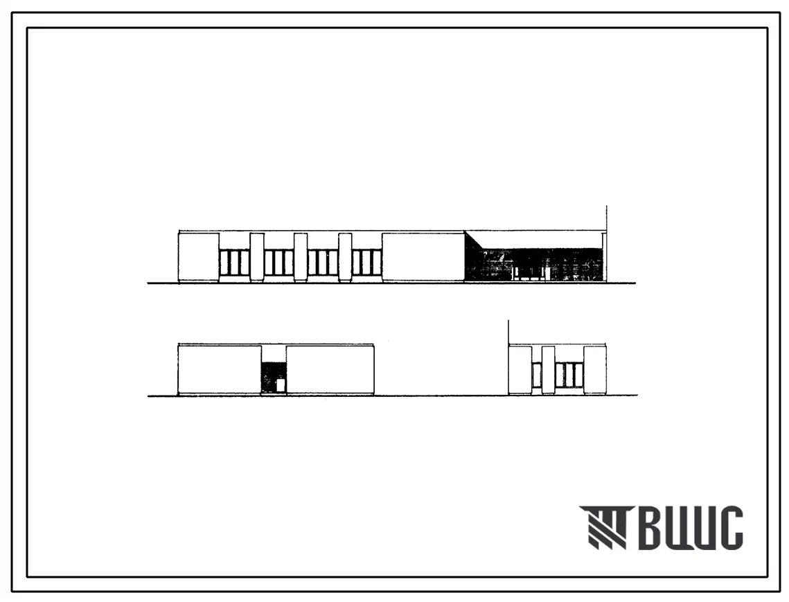 Типовой проект 274-32-49 Блок обслуживания с клубными помещениями для жилого блока с ячейками на 3-4 человека общежития для рабочих и служащих на 204 человека. Для строительства во II климатическом районе.