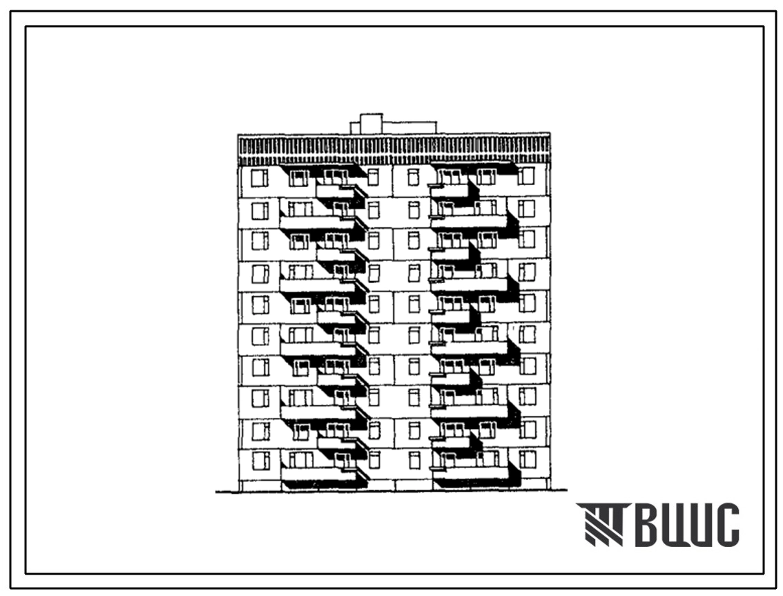 Типовой проект 179-010В.13.89 Блок-секция рядовая-торцевая 10-этажная 40-квартирная для гг. Горловка, Дзержинск, Енакиево (Пантелеймоновский ЖБИ)