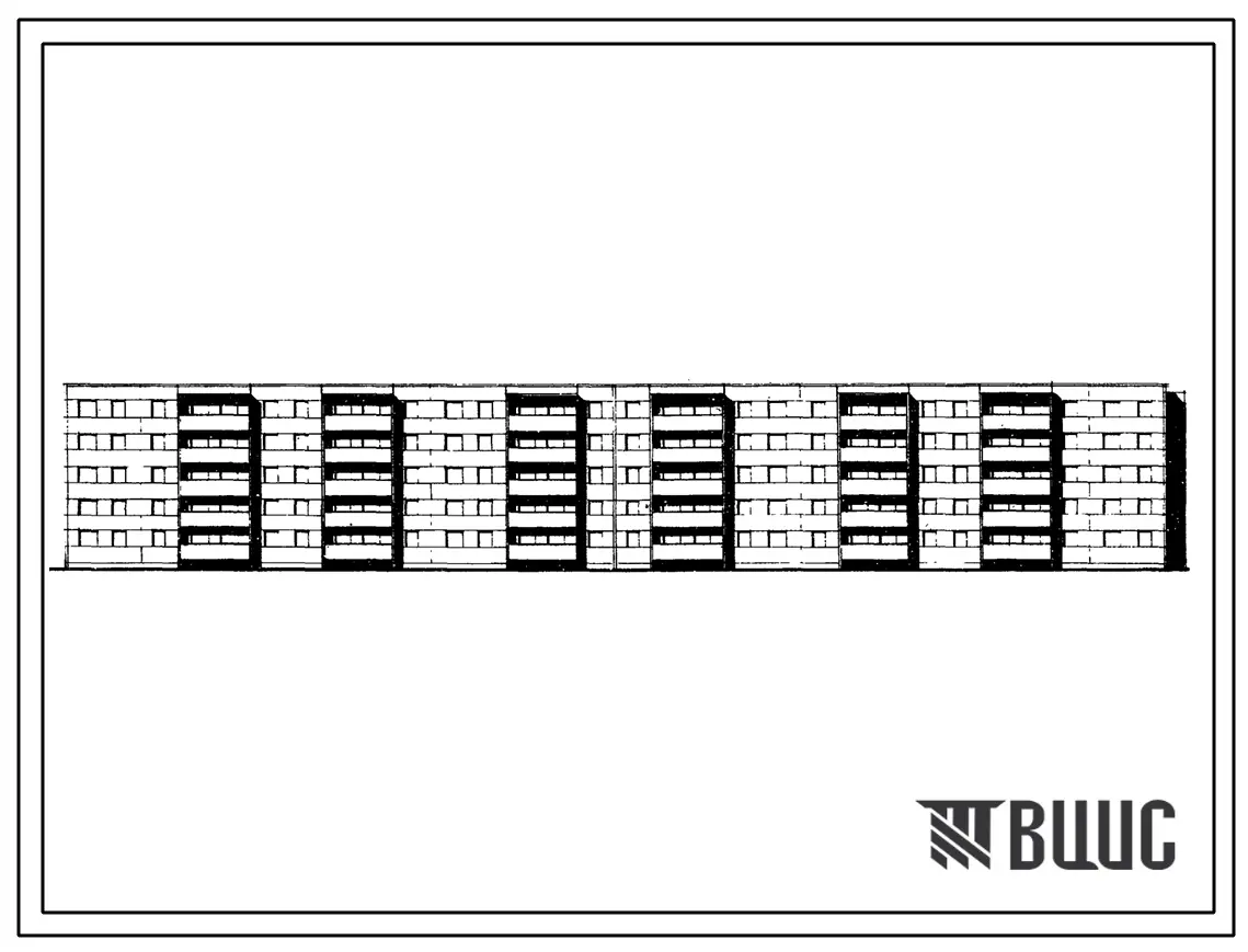 Типовой проект 111-125-1 5-этажный 6-секционный дом на 79 квартир для строительства во 2 и 3 строительно-климатических зонах.