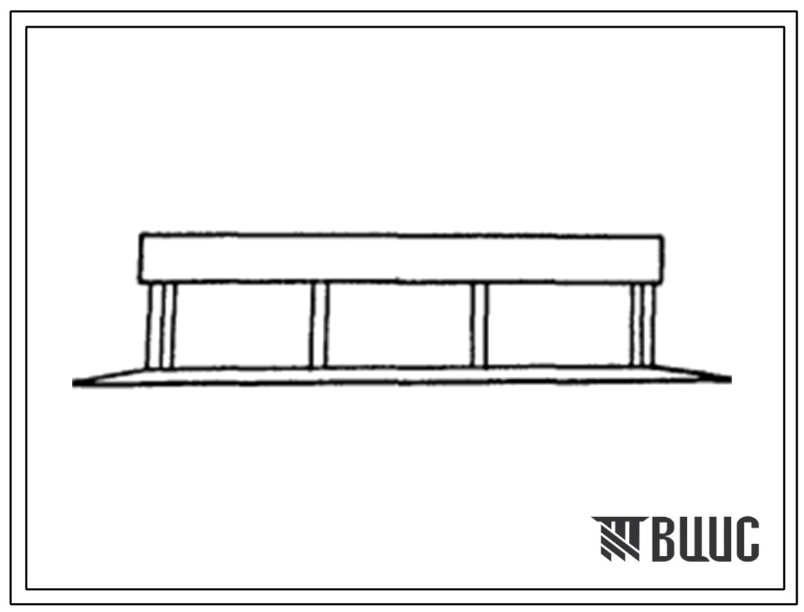 Типовой проект 816-2-40с.13.88 Навес для сельскохозяйственной техники (стоечно-балочный вариант). Для строительства в Узбекской ССР.