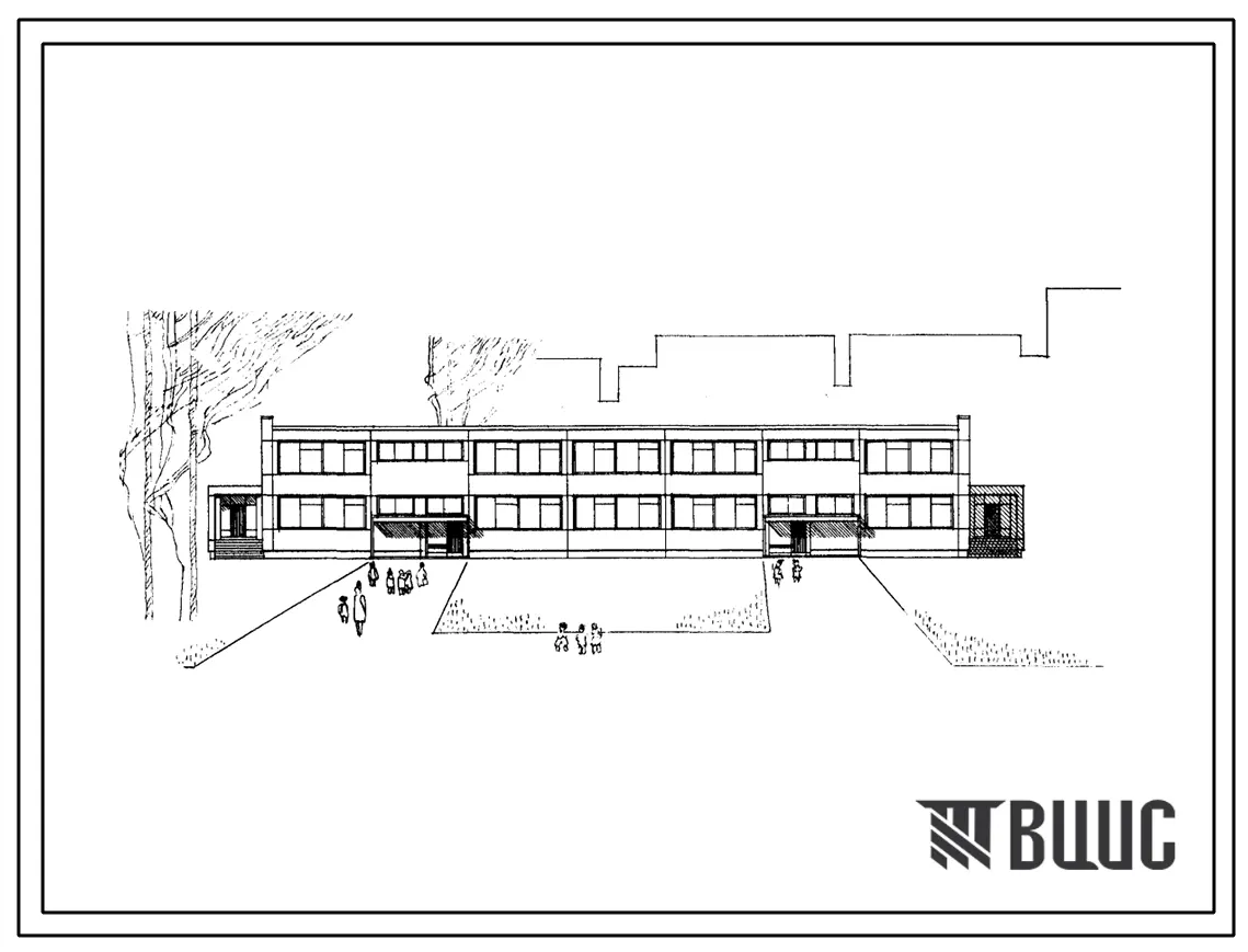 Типовой проект 2с-04-9/67 Детские ясли-сад на 140 мест с дневным пребыванием детей (в каркасно-панельных конструкциях ИИ-04). Для строительства во II и III строительно-климатических зонах.