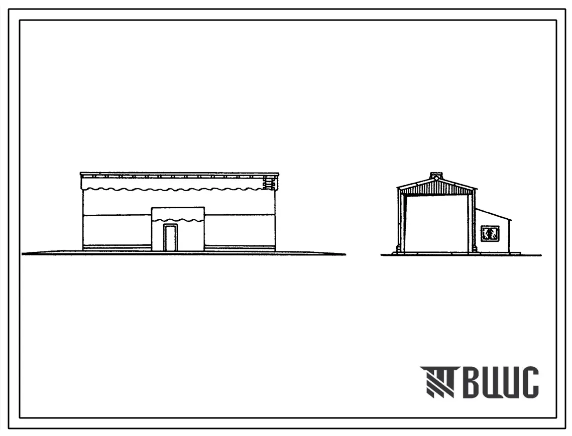 Типовой проект 416-7-193 Весовая с автомобильными весами грузоподъемностью 30 т на один проезд (в деревянных конструкциях)