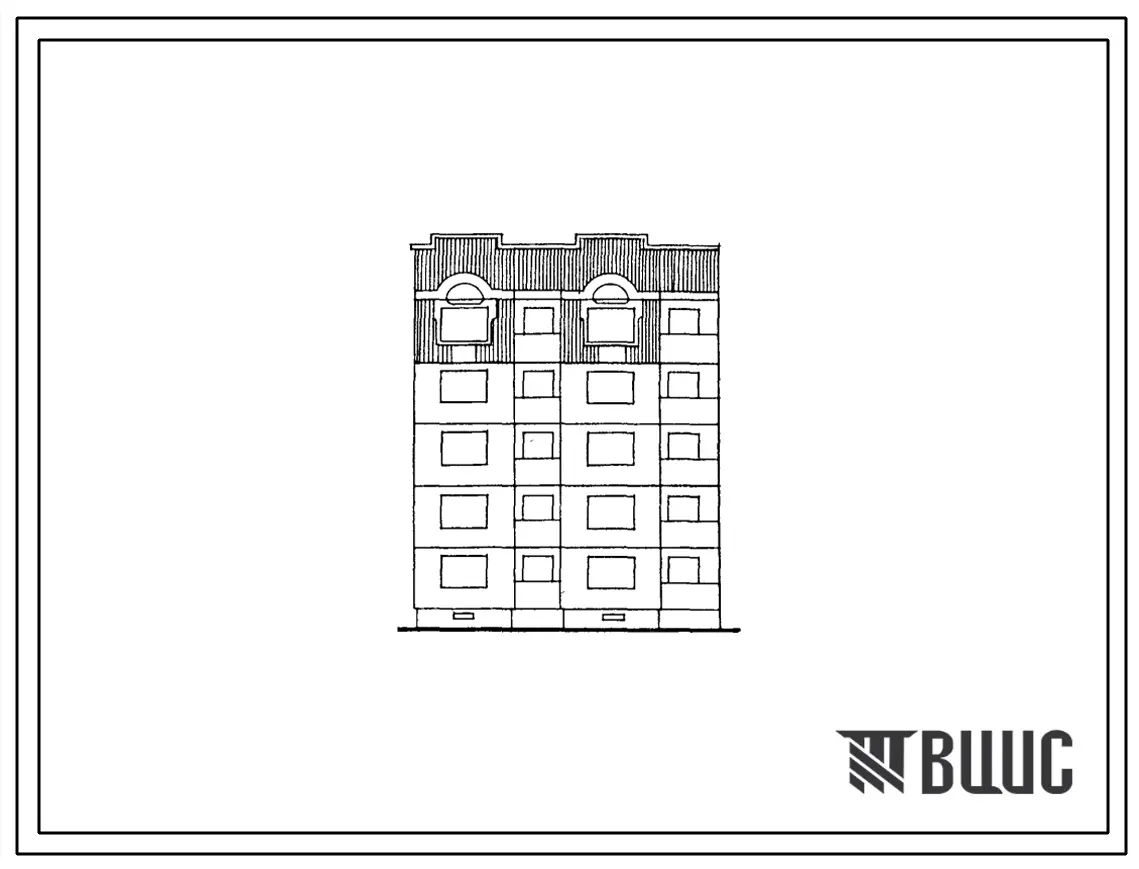 Типовой проект 90-0164.23.87 Компоновочный объемно-планировочный элемент 5 этажный 5.5П (для Владимирской области)