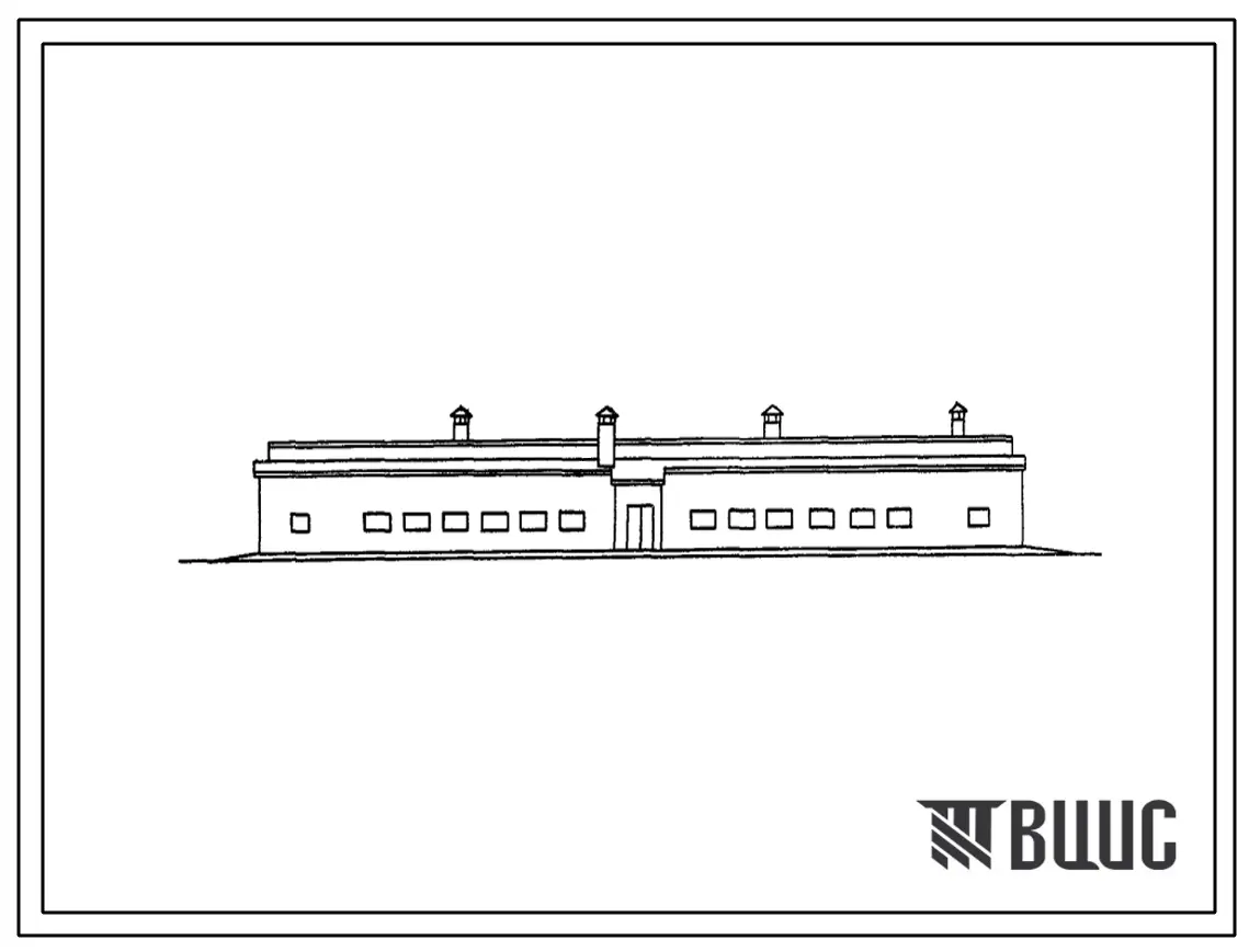Типовой проект 801-227 Здание на 112 бычков мясных пород привязного содержания.
