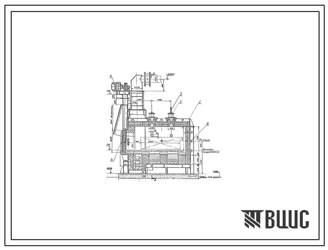 Проект РП10808.01 Печь термическая двухкамерная размерами пода 2(1,6х2,5) м, на газе