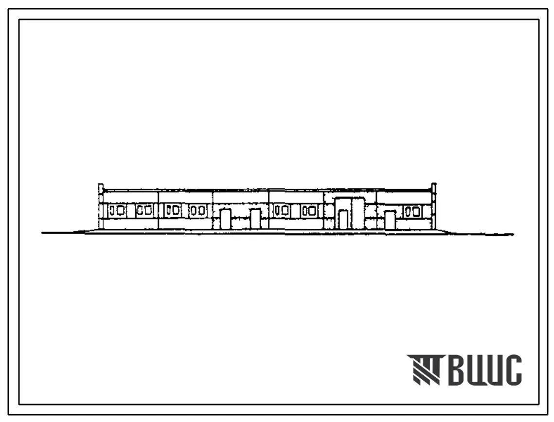 Типовой проект 807-19-25.94 Центральный склад дезинфицирующих средств областного (краевого) хозрасчетного ветеринарно-санитарного отряда численностью до 100 чел. Размеры здания - 12x36 м. Расчетная температура: -20, -30, -40°С. Стены - панельные легкобето