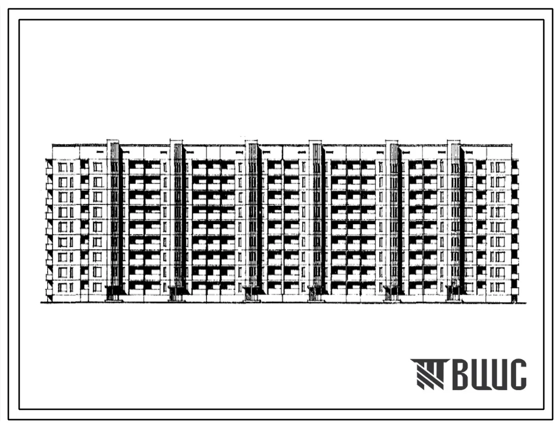 Типовой проект 111-135-26с/1 Дом девятиэтажный шестисекционный 125-квартирный крупнопанельный (высота этажа 3,0 м) (двухкомнатных 2Б — 53, трехкомнатных 3А — 36, 3Б — 18, четырехкомнатных 4Б — 18). Для строительства в IV климатическом районе сейсмичностью