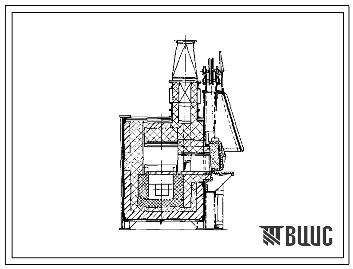 Типовой проект 406-9-33 Печи термические камерные размерами пода 0,348х0,58 м на мазуте и газе низкого и высокого давления с отводом дыма вверх и в боров