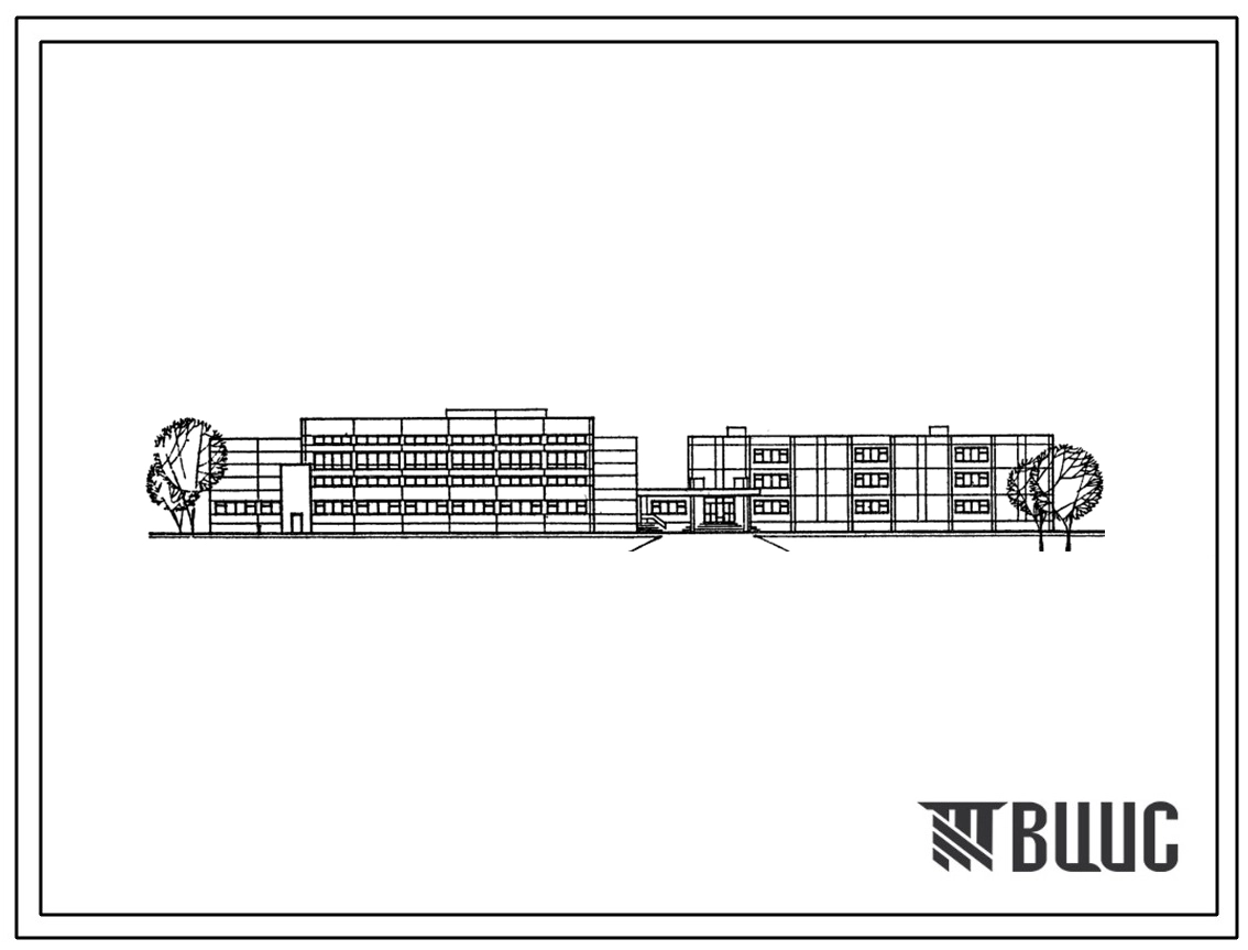 Типовой проект 221-1-626.88 Школа на 33 класса с выделенным блоком клубно-спортивных помещений. Здание одно-, двух-, трехэтажное. Стены из керамзитобетонных панелей по серии 1.090.1-1.