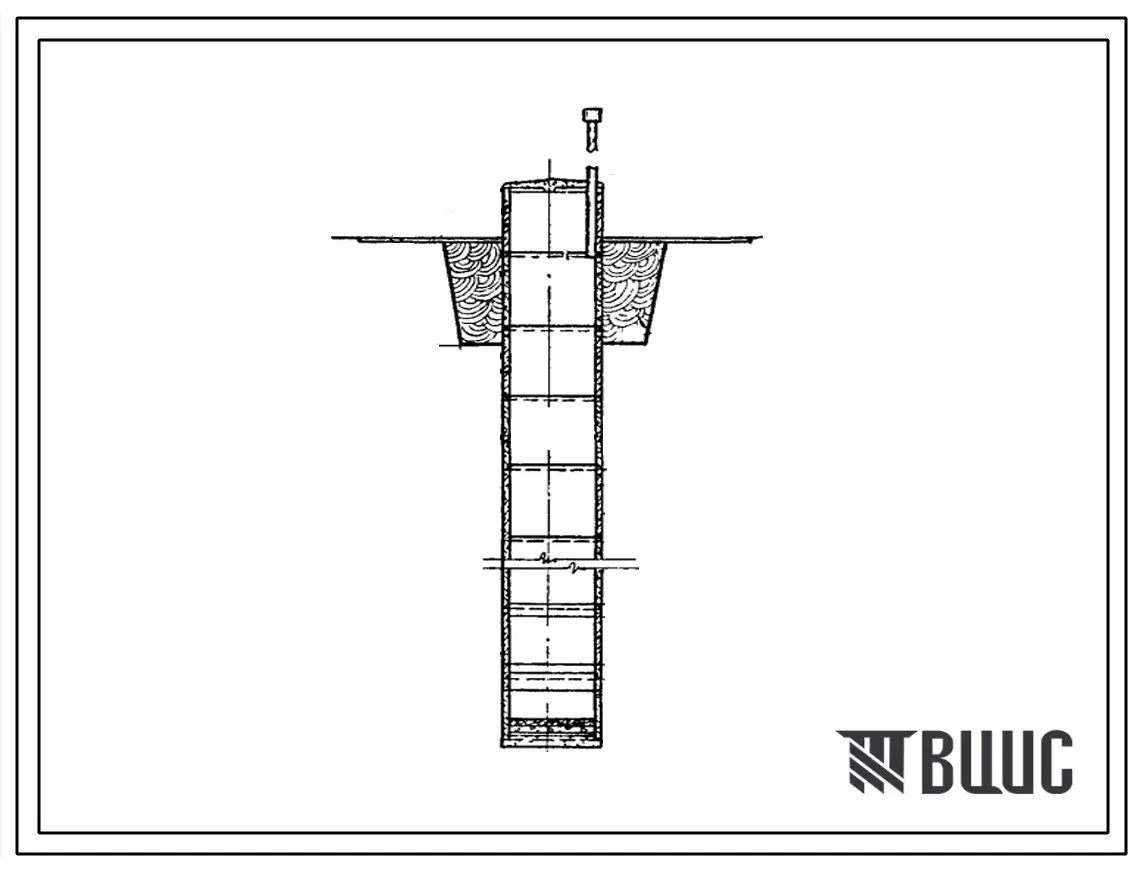 Типовой проект ТП-СВ-125 Сооружение для сельскохозяйственного водоснабжения. Железобетонные шахтные колодцы.