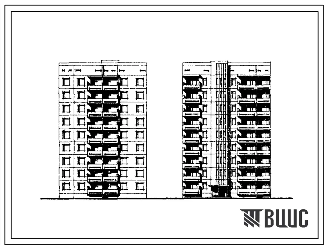 Типовой проект 135-0123с/1 Девятиэтажная 18-квартирная рядовая блок-секция левая ( трехкомнатных 3А — 9, четырехкомнатных 4Б — 9).  Для строительства в IV климатическом районе сейсмичностью 7 и 8 баллов.
