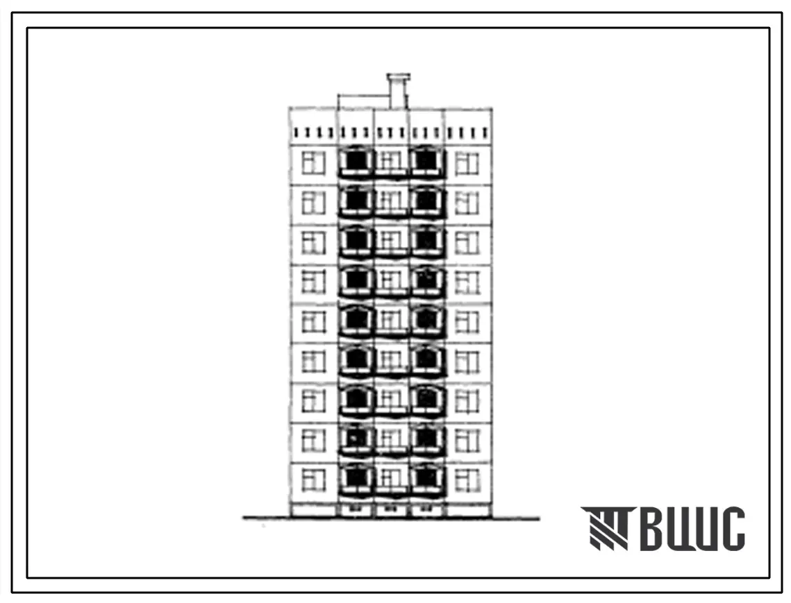 165-01с/1 Девятиэтажная блок-секция рядовая с торцевыми окончаниями на 18 квартир (двухкомнатных 2Б-9, четырехкомнатных 4Б-9). Для строительства в 4А климатическом подрайоне Таджикской ССР сейсмичностью 9 баллов на непросадочных грунтах (с вариантом – на