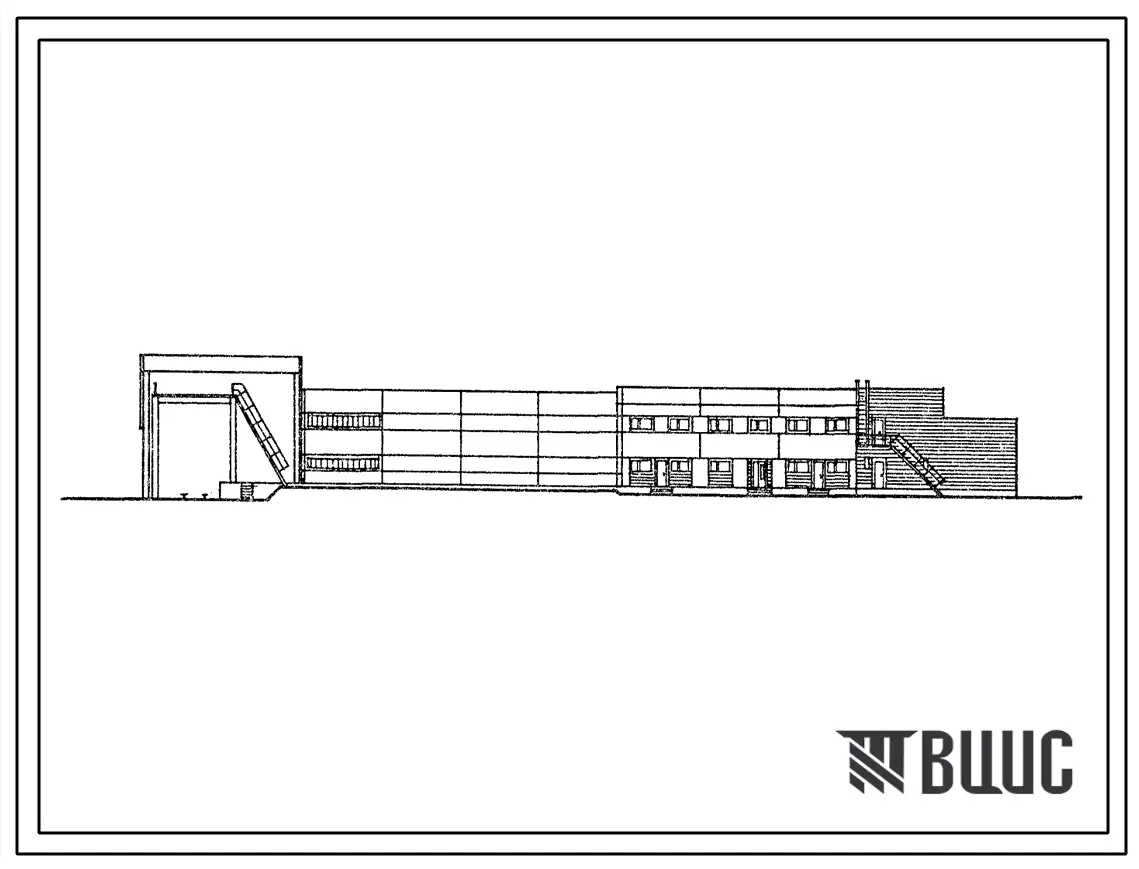 Типовой проект 709-9-51.86 Склад стеклопосуды складской площадью 2500 м2 цехом дробления стекла