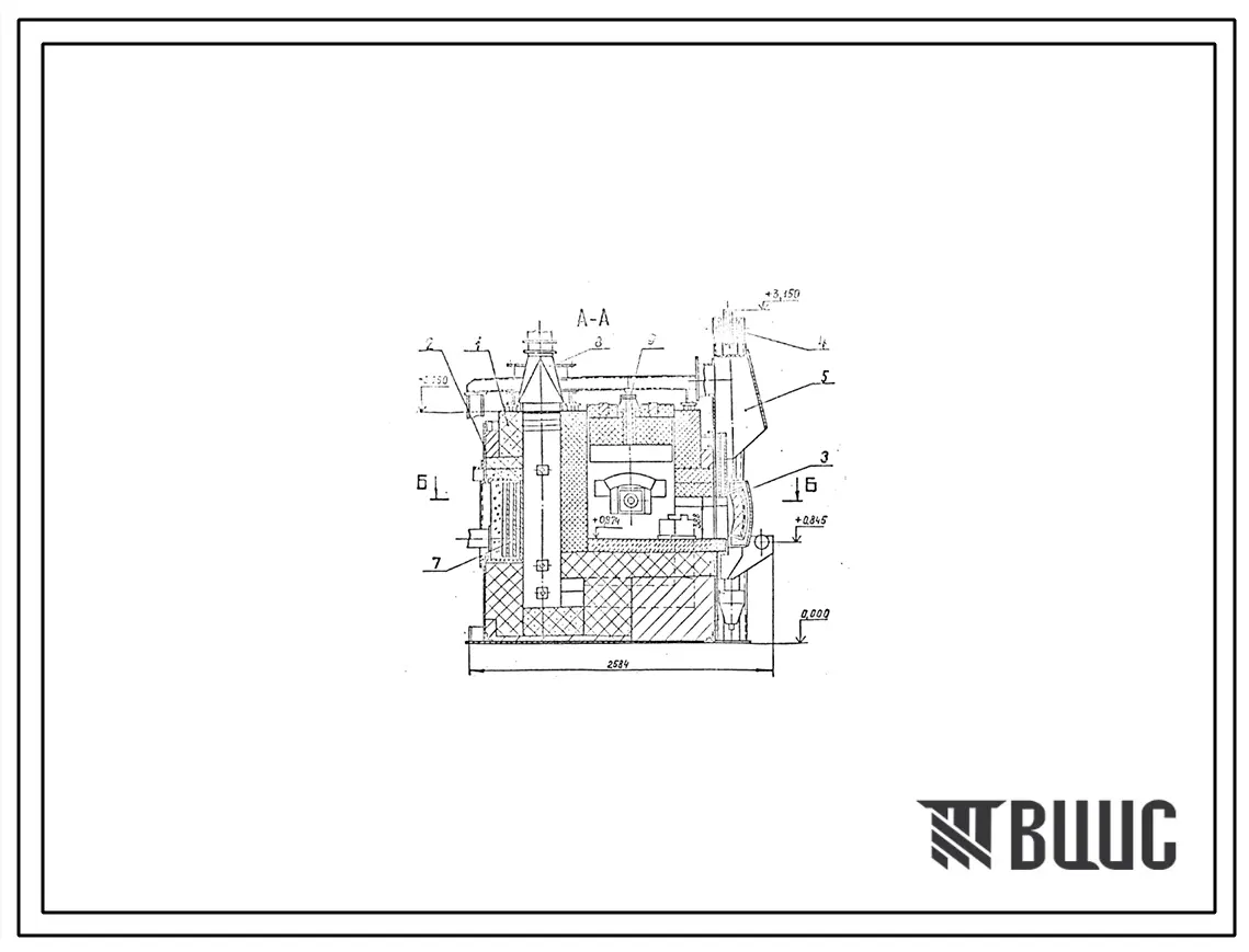 Проект РП12008 Печь нагревательная камерная размерами пода 0,93х0,7 м, на газе с отводом дыма вверх