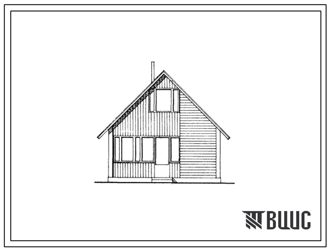 Типовой проект 184-000-523с.13.86 Летний садовый домик с мансардой (для строительства в Туркменской ССР)