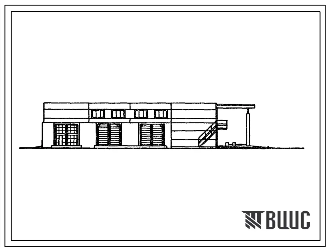 Типовой проект 802-6-22.87 Кормоцех производительностью 6 т/ч для свиноводческих ферм, функционирующих на местных кормах Размеры здания - 12x29,5 м. Расчетная температура: -20, -30, -40°С. Стены - панельные легкобетонные.