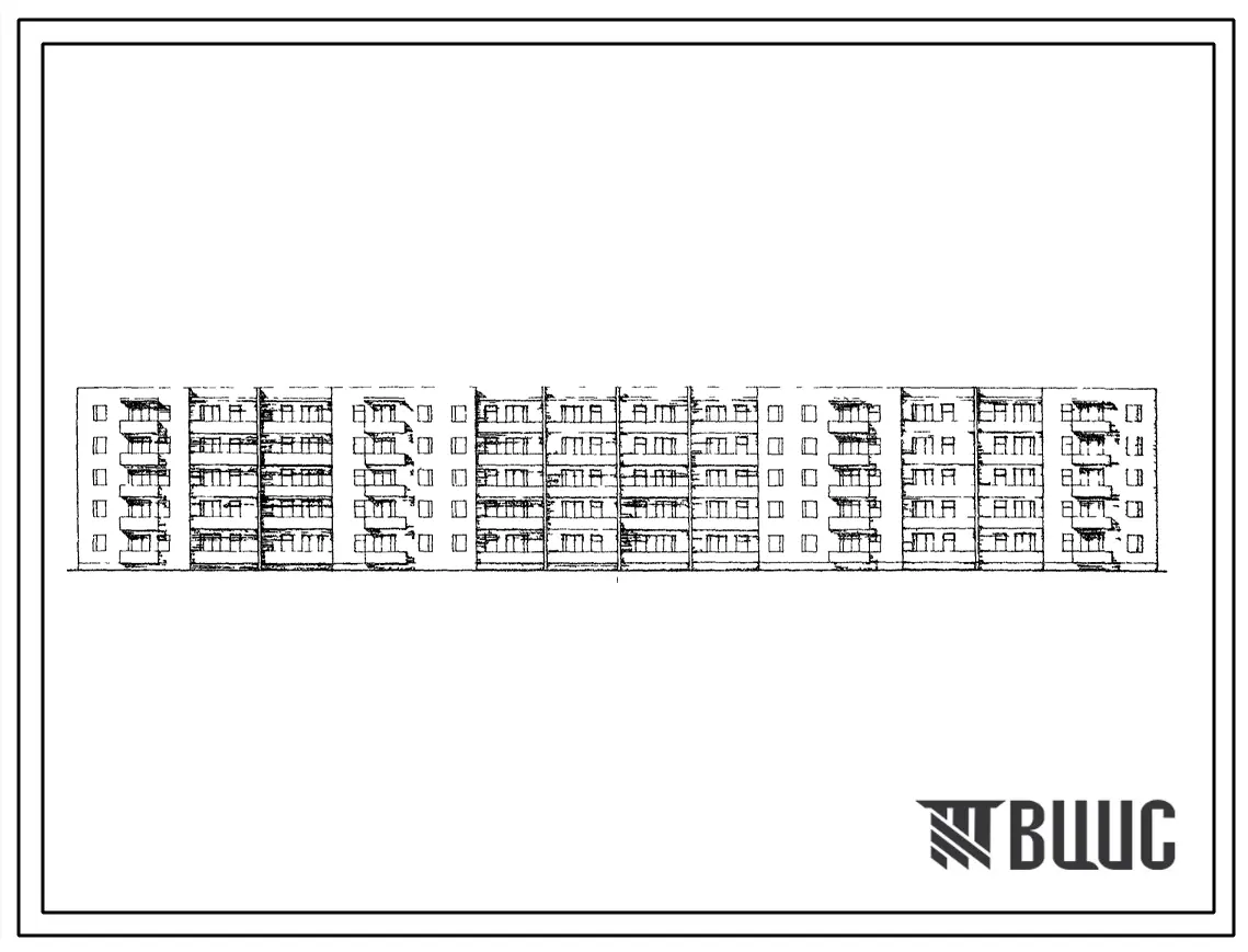 Типовой проект 114-85-1/1 Пятиэтажный 6-секционный 80-квартирный жилой дом
