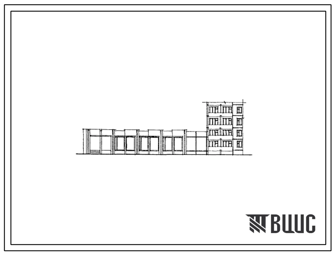 Типовой проект 271-12-91.13.88 Магазин Хозяйственные товары» торговой площадью 250м2. Для Ленинградской области. Здание одноэтажное. Стены из трёхслойных легкобетонных панелей по серии 1.090.1-1.
