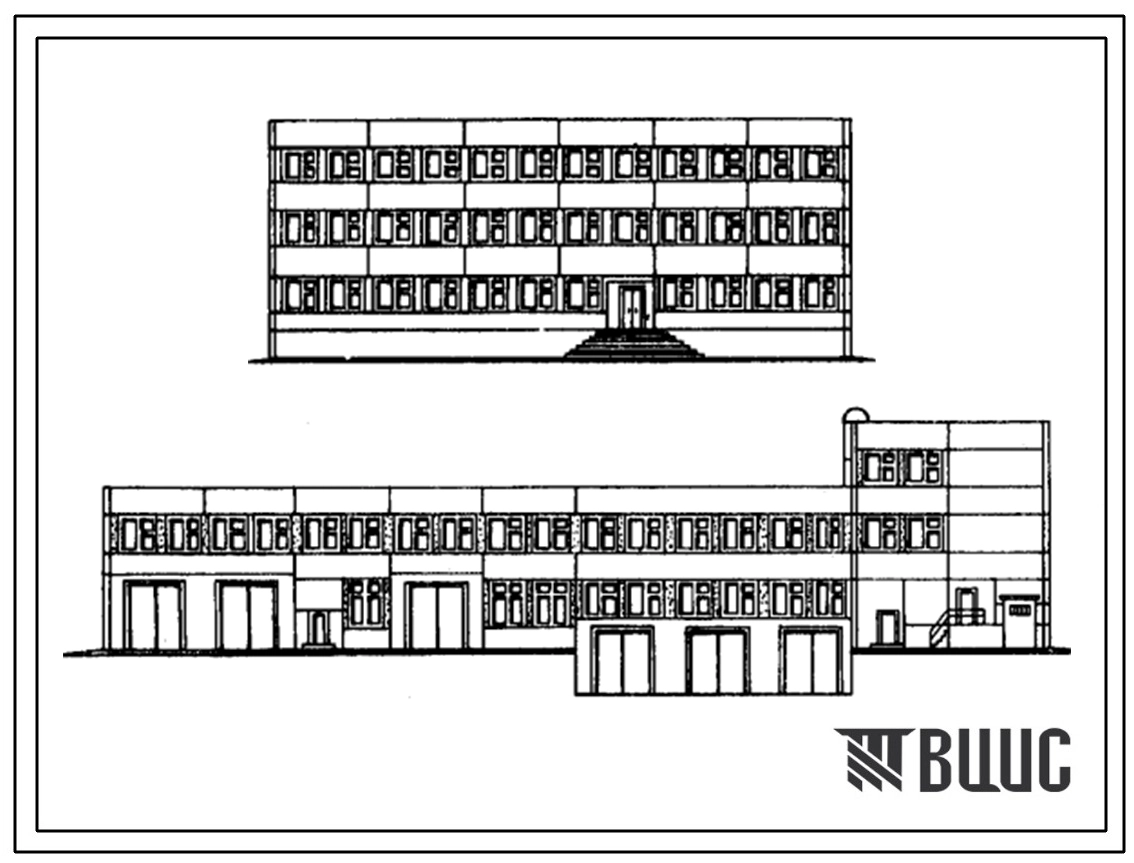 Типовой проект 416-7-169 Производственно-служебный корпус для ремонтно-производственной базы электросетей. Тип 2