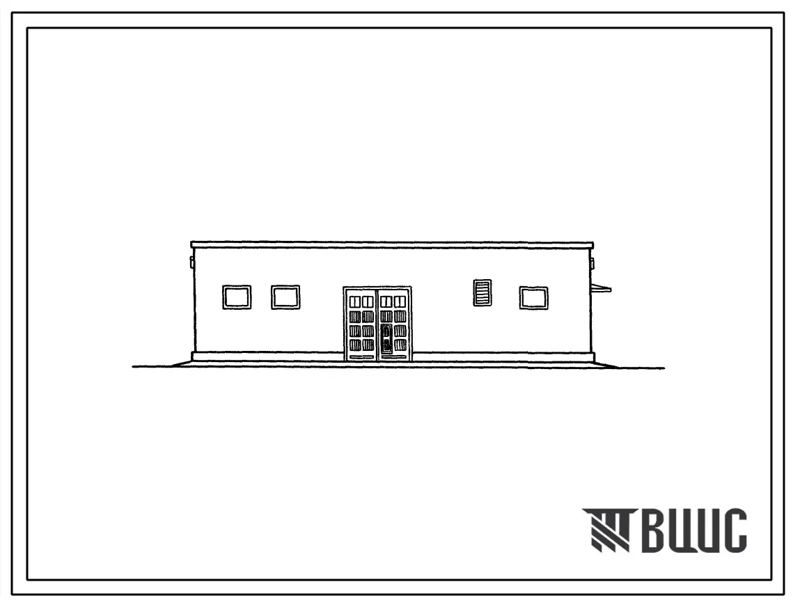 Типовой проект 709-141 Закрытый склад для хранения материалов площадью 187,4 м2 для ремонтно-производственной базы для электрических сетей городов с населением от 100.0 до 250.0 тыс.человек.