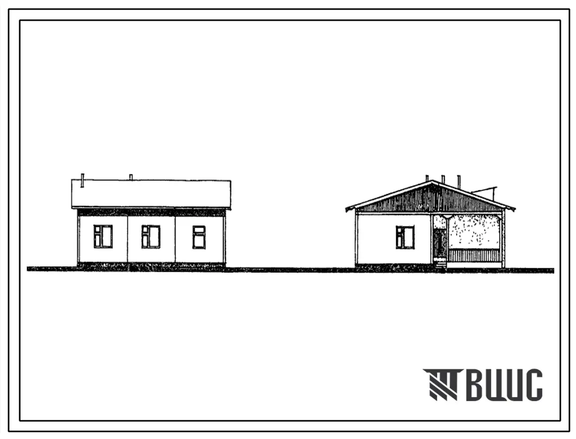 Типовой проект 181-76-84сп.84 1-этажный 1-квартирный жилой дом с 4-комнатной квартирой. Для строительства в 4А и 4Г климатических подрайонах сейсмичностью 8 баллов на грунтах 2 типа просадочности.