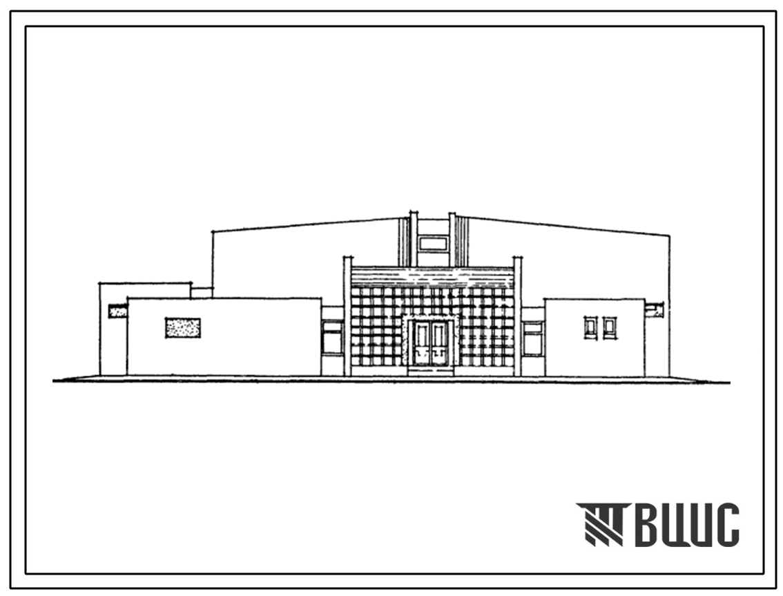 Типовой проект 264-12-252с.85 Сельский клуб с залом на 200 мест. Для строительства в 3Б, 4Б, 4В климатических подрайонах Грузинской ССР сейсмичностью 7 и 8 баллов