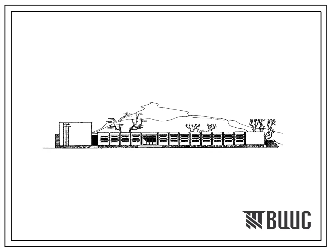 Типовой проект 224-1-201с Восьмилетняя школа на 192 учащихся для строительства в 3Б климатическом подрайоне, 4 климатическом районе, сейсмичностью 7, 8 баллов на просадочных и непросадочных грунтах