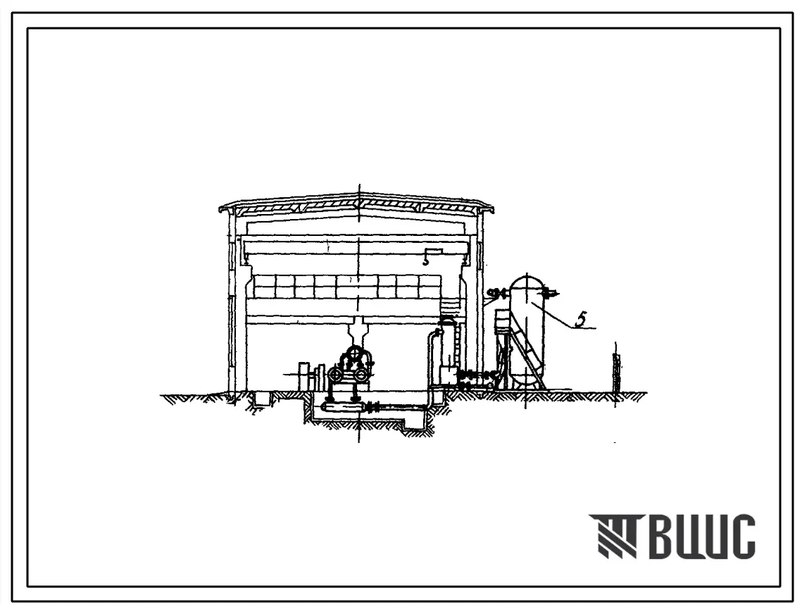 Типовой проект 904-1-5/71 Автоматизированная отдельно стоящая компрессорная станция 3К-100А производительностью 300м3/мин. воздуха.