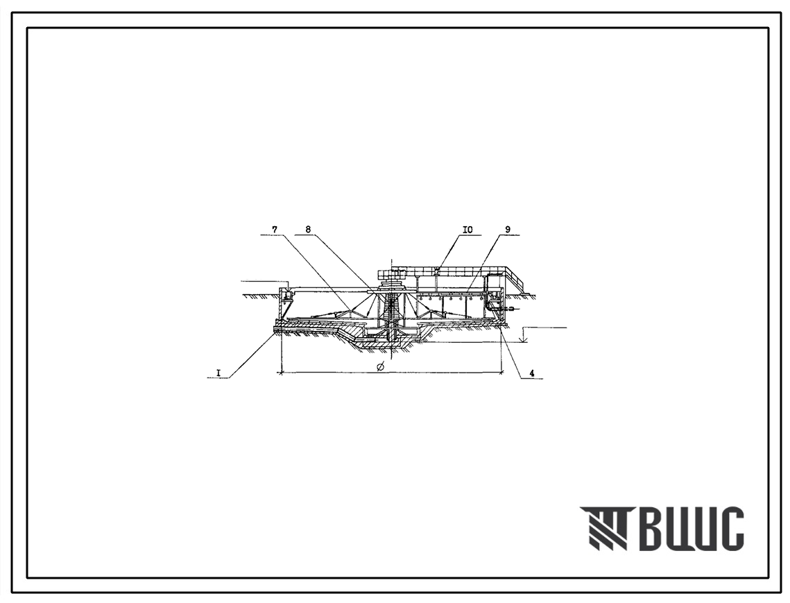 Типовой проект 902-2-353 Отстойник канализационный радиальный во взрывозащищенном исполнении диаметром 24 м