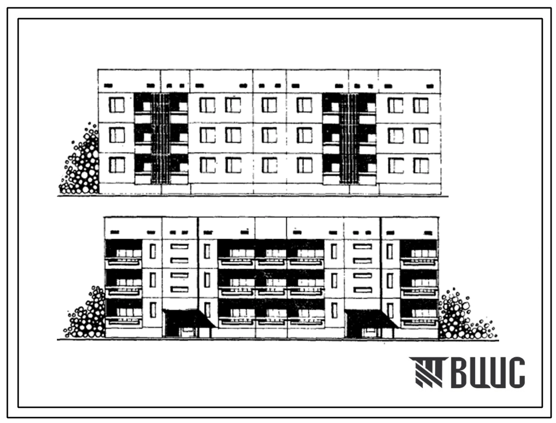 Типовой проект 111-135-89/1 3-этажный 2-секционный 12 квартирный жилой дом