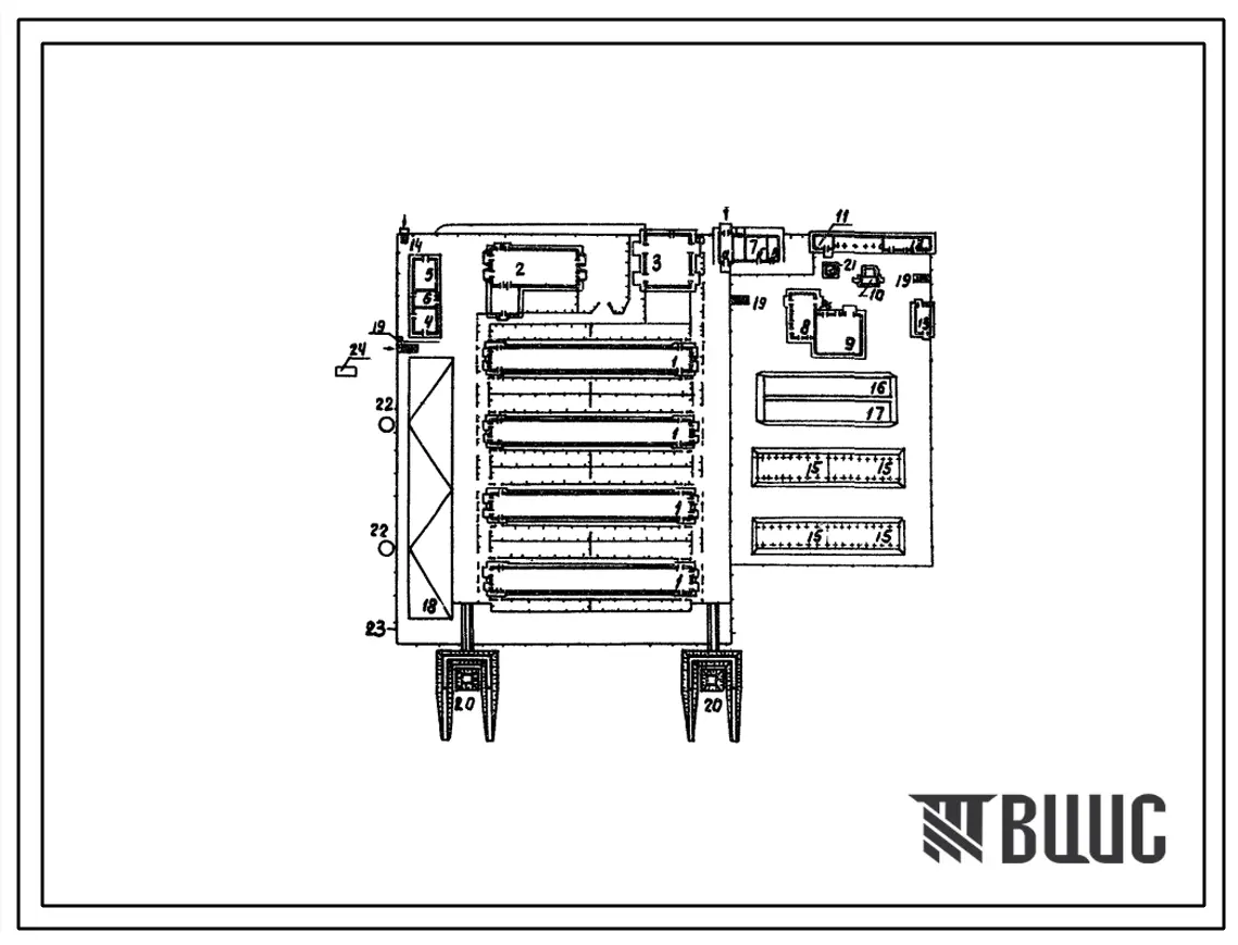 Типовой проект 819-222 Комплекс по производству молока на 800 коров боксового содержания для южных районов